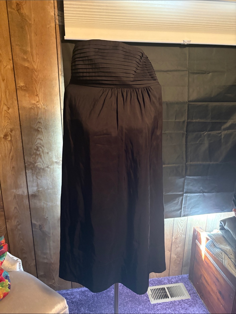 Elegant Strapless Black Maxi Dress by banana republic Silk